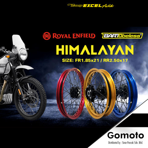BARTubeless Royal Enfield Himalayan Takasago Excel Asia  ( FR 1.85x21 / RR 2.50x17 )
