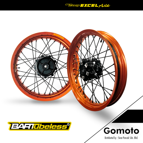 BARTubeless Royal Enfield Interceptor 650 / Continental GT 650 Takasago Excel Asia  ( FR 2.50x18 / RR 3.50x18 )