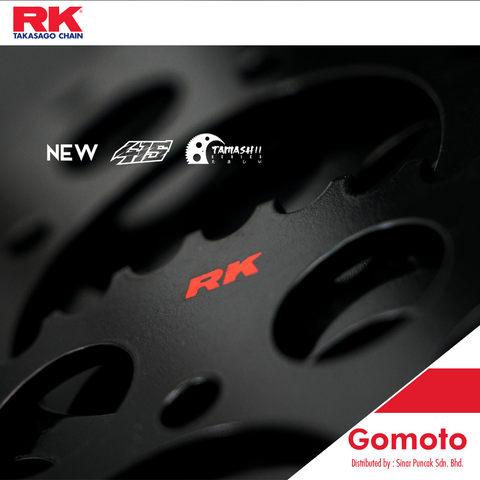 RK Takasago Chain Yamaha RXZ TAMASHII All Black Sprocket