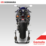 YOSHIMURA (STC) 110-388-5W80 TITANIUM COVER / CARBON END SLIP-ON R77J EXHAUST FOR YAMAHA YZF-R1