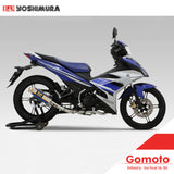 YOSHIMURA 180A-367-5U80B GP-MAGNUM TITANIUM BLUE COVER FULL SYSTEM EXHAUST FOR YAMAHA Y15/EXCITER 150