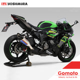 YOSHIMURA 170-264-5E80 11 SINGLE EXIT09-13  TITANIUM COVER SLIP-ON EXHAUST FOR KAWASAKI ZX-6R