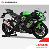 YOSHIMURA 170-264-5E80 11 SINGLE EXIT09-13  TITANIUM COVER SLIP-ON EXHAUST FOR KAWASAKI ZX-6R