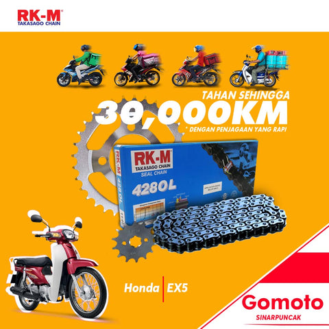 Honda EX5 RK-M HEAVY DUTY CHAIN KIT SET