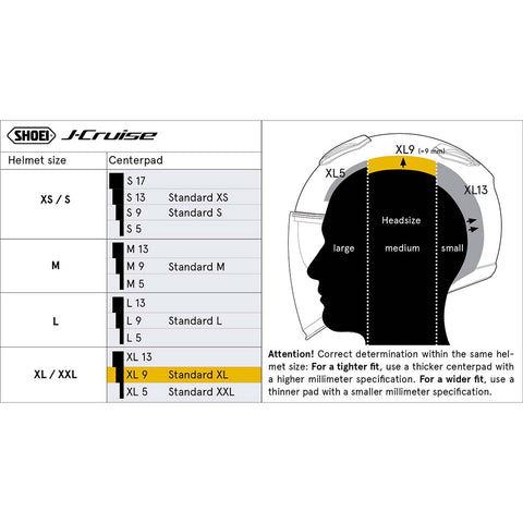 SHOEI CENTER PAD (TYPE-D / J-CRUISE)