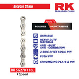Bicycle Chains (Rk Takasago Bicycle Chain 8/9/10/11 Speeds Available)