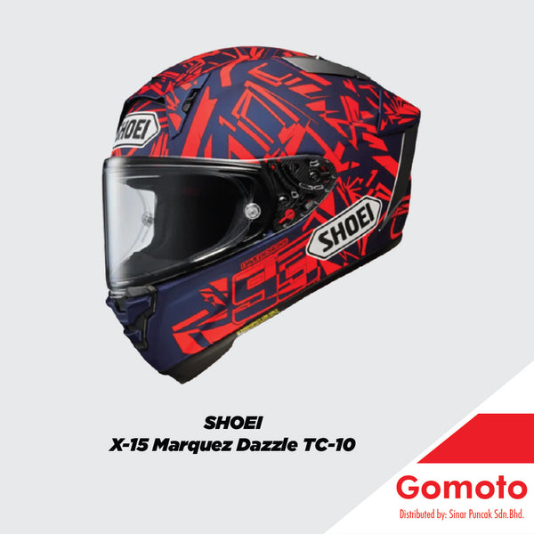 SHOEI HELMET X-15 MARQUEZ DAZZLE TC-10