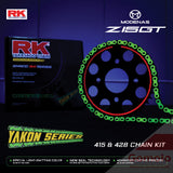 RK YAKON SERIES Chain Kit 415/428 Modenas Z150GT Glow In The Dark