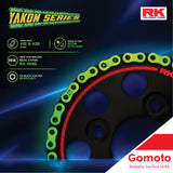 RK YAKON SERIES Chain Kit 415/428 Yamaha Y15/Y16 Glow In The Dark