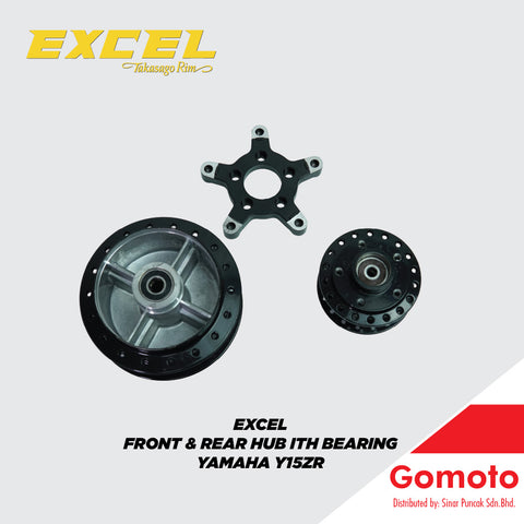 Excel Front and Rear Hub Yamaha Y15ZR Black