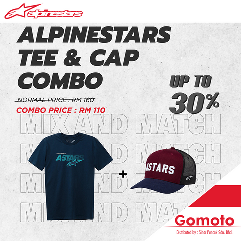 Alpinestars Off Season Tee's & Cap's Combo