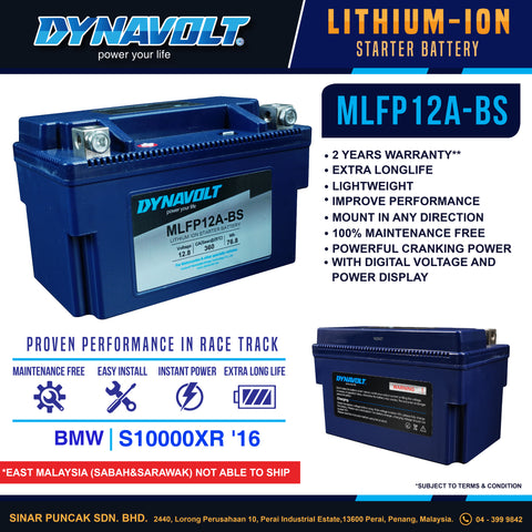 Dynavolt Battery MLFP12A-BS 12.8V / CCA360 / 76.8Wh
