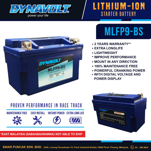 Dynavolt Battery MLFP9-BS 12.8V / CCA240 / 64Wh