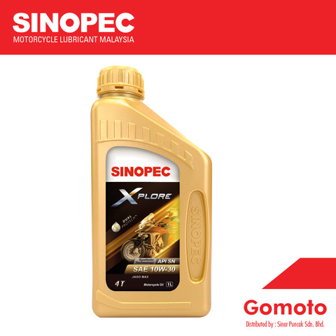 Sinopec lubricant Xplore 10W-30 4T ( SN/MA2 ) Semi Synthetic