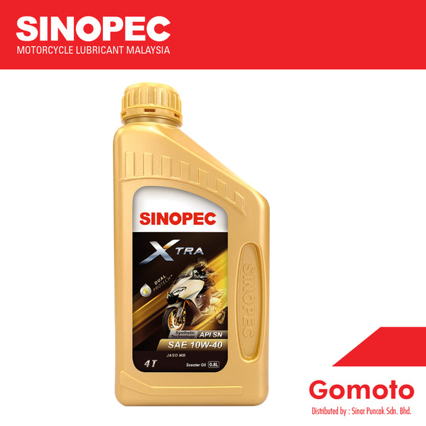 Sinopec lubricant Xtra 10W-40 4T ( SN/MB ) Semi Synthetic for Scooter