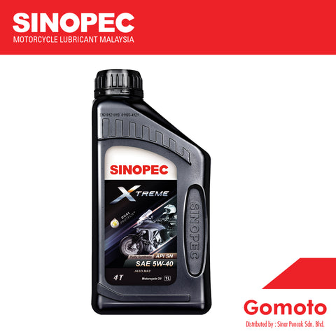 Sinopec lubricant Xtreme 5W-40 4T ( SN/MA2 ) Fully Synthetic